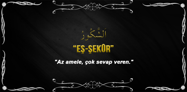 Allah(cc)’nun Eş Şekur Sıfatı