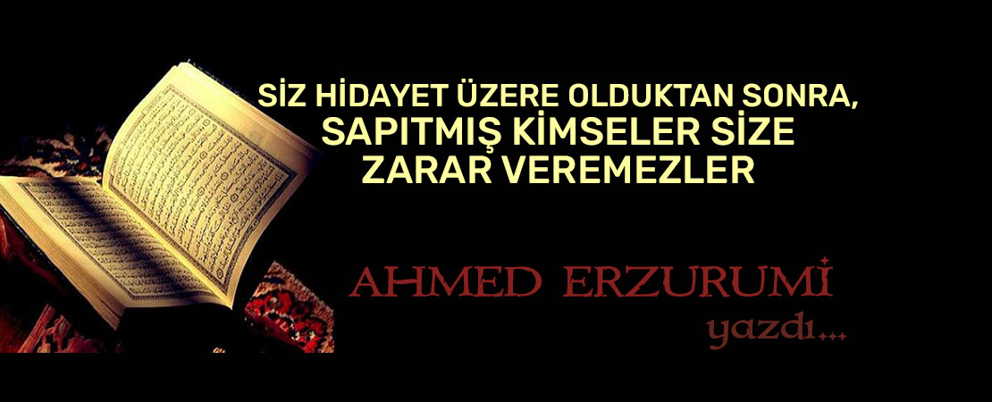 SİZ HİDAYET ÜZERE OLDUKTAN SONRA, SAPITMIŞ KİMSELER SİZE ZARAR VEREMEZLER
